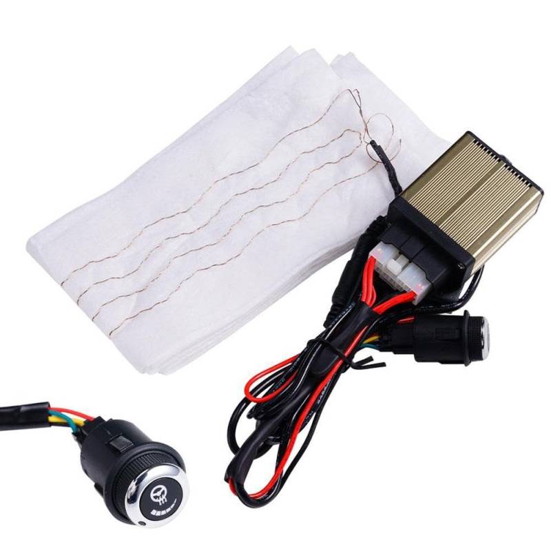 12 V Auto Lenkrad Heizung Kit 6 Gänge Kunststoff Heizkissen Rot Kabelbaum Heizung Warme LED P3U6 Faser Schalter Pad Blau Carbon von JSNKJLMN