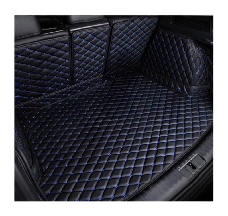 Kofferraummattes Zubehör Für Benz Für C Klasse Für W204 2008-2013 Pad Innen Zubehör Kofferraum Liner Auto Kofferraum Schutz Innen(Black-Blue) von JSRVQKMS