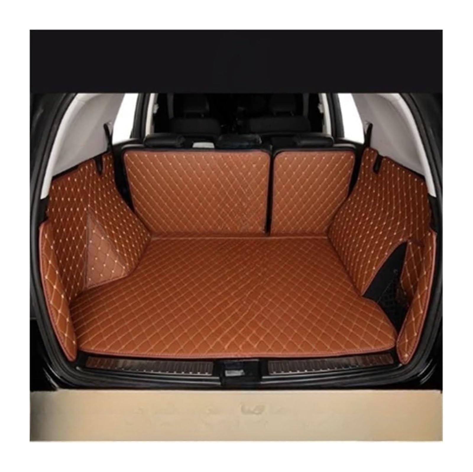 Kofferraummattes Zubehör Für Hyundai Für Palisade 2020-2023 Cargo-Liner Boot Liner Auto Boot Schutz Innen Kofferraum Matte Fit(Brown) von JSRVQKMS