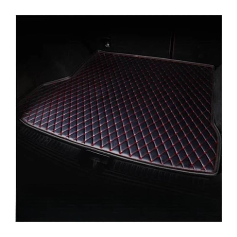 Kofferraummattes Zubehör Für Hyundai Für Sonata Für 8th 2010-2015 Hinten Stamm Boden Mat Tray Boot Liner Auto Boot Schutz Innen Auto Stamm Matten(Black red-01) von JSRVQKMS