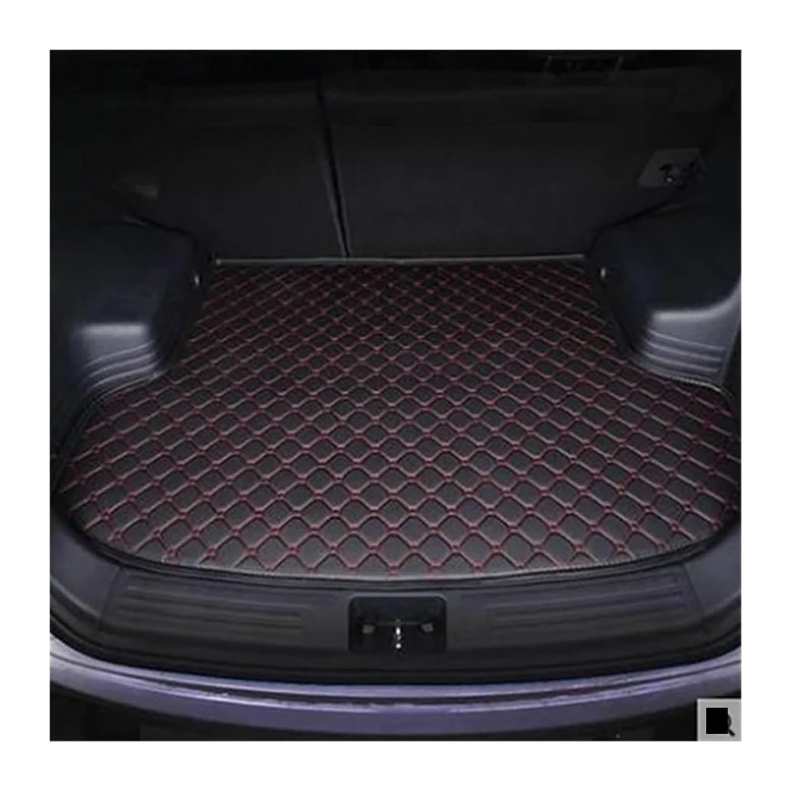 Kofferraummattes Zubehör Für Peugeot Für 4008 2012-2017 Cargo-Liner Teppich Innen Zubehör Abdeckung Auto Kofferraum Schutz Innen Kofferraum Matte(Black red) von JSRVQKMS