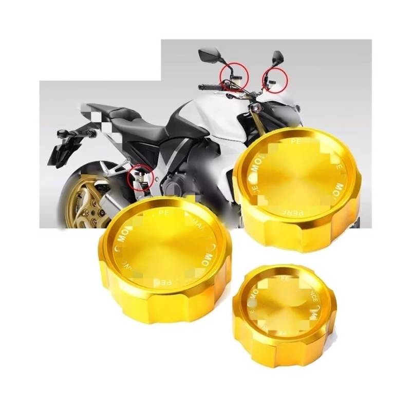 Remsflüssigkeitsbehälter Kappe Motorrad CNC Vorne Hinten Brems Flüssigkeit Zylinder Master Reservoir Abdeckung Cap Für CB1000R 2009-2016 CB 1000R CB1000 R von JSTVCUI