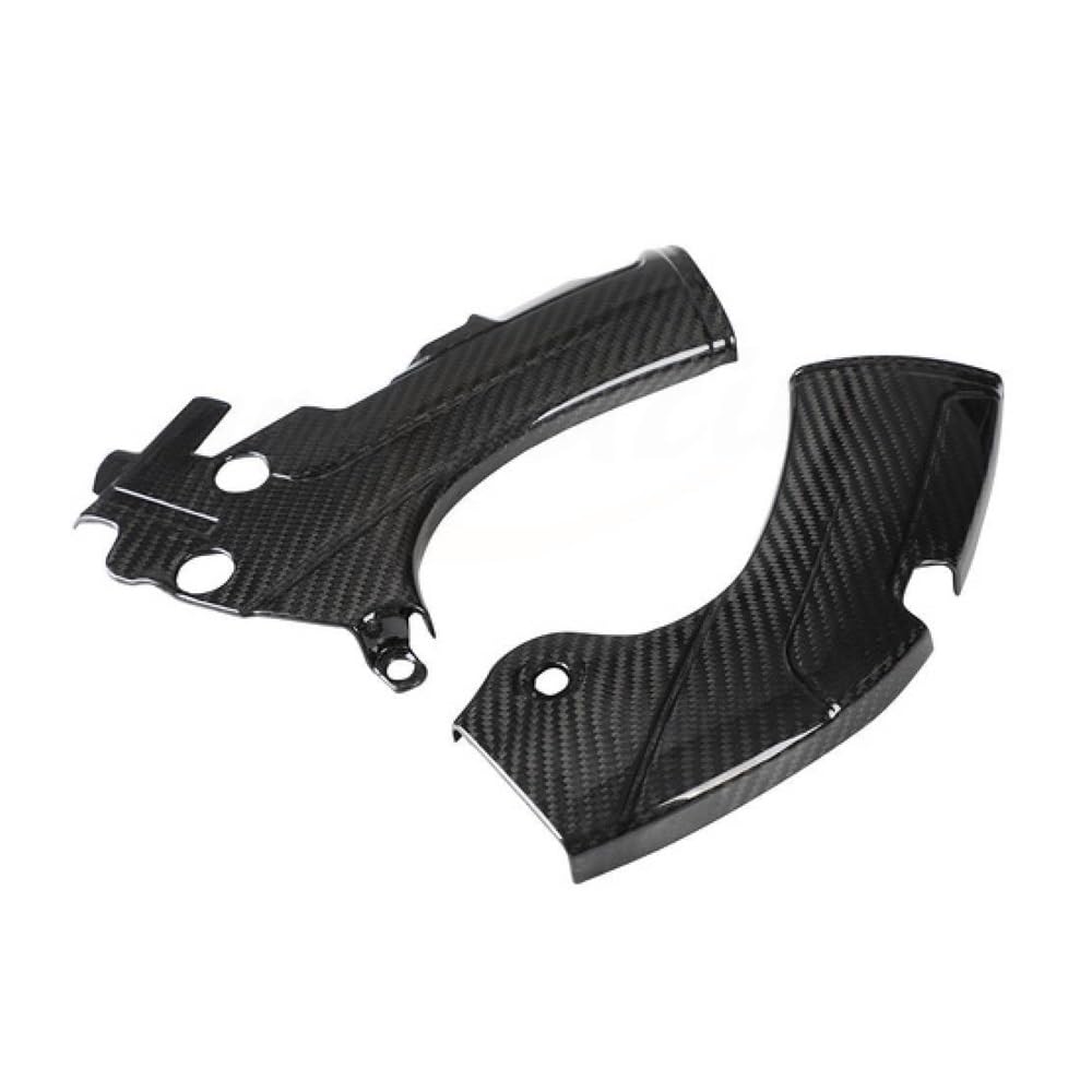 Verkleidungsabweiser Motorrad Motorrad Zubehör Rahmen Schutz Schutz Carbon Faser Abdeckung Für Ya&maha YZ250F WR250F YZ WR 250F 2021-2024 von JSTVCUI