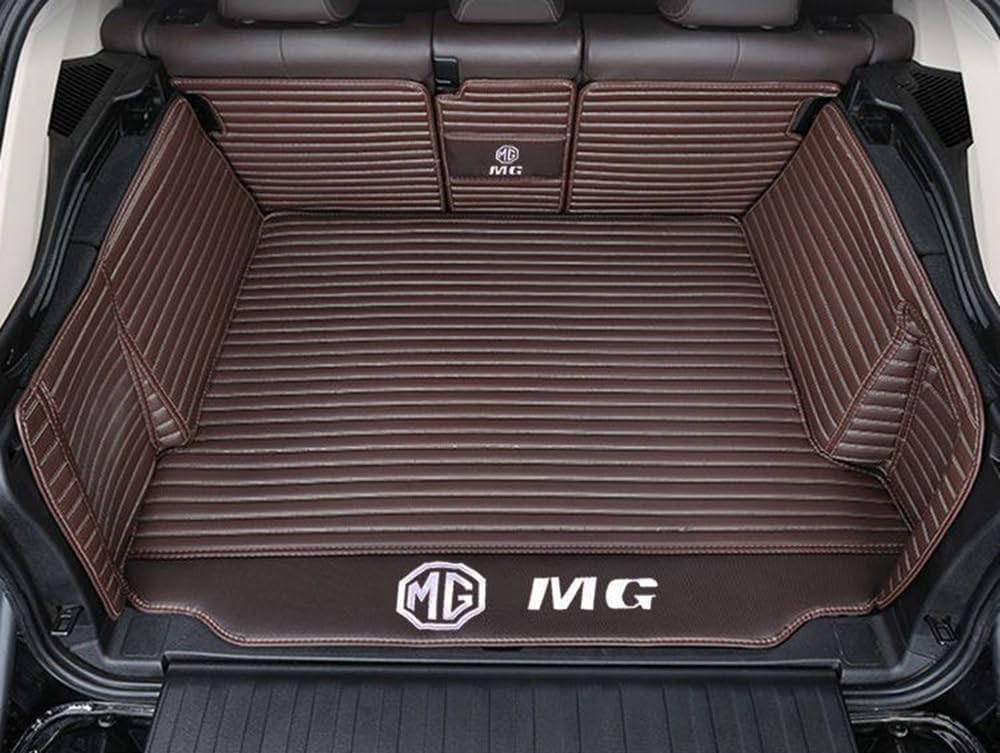 Kofferraum Schutzmatte Für MG 3 MG3 (The backrest is integrated) 2010-2017 2018, Auto Abdeckung Pad Fracht Innen Zubehör Auto Kofferraummatte,A/Coffeestyle von JSYJCF