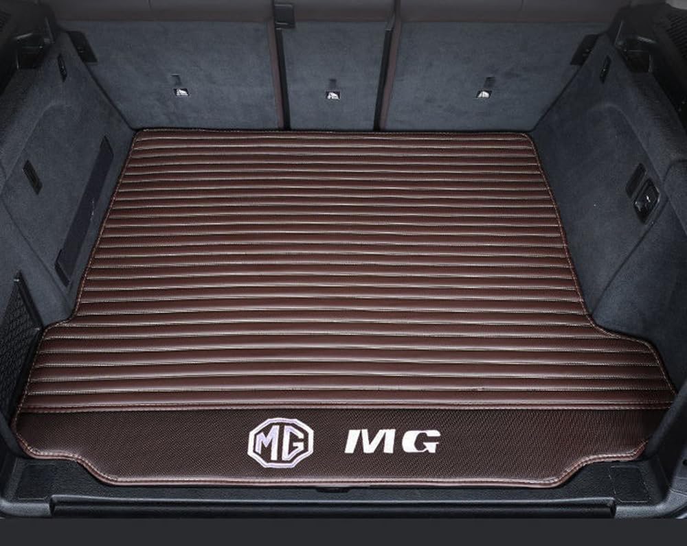 Kofferraum Schutzmatte Für MG 3 MG3 (The backrest is integrated) 2010-2017 2018, Auto Abdeckung Pad Fracht Innen Zubehör Auto Kofferraummatte,A/Coffeestyle von JSYJCF