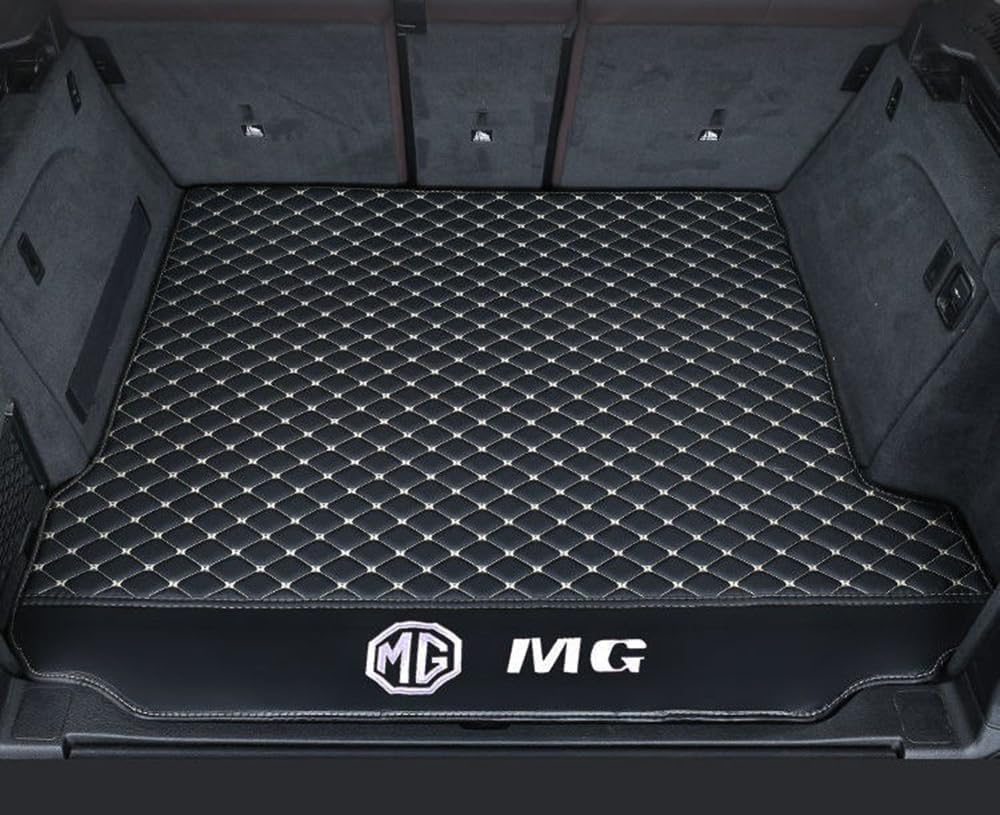 Kofferraum Schutzmatte Für MG ONE MGONE 2022 2023 2024, Auto Abdeckung Pad Fracht Innen Zubehör Auto Kofferraummatte,BlackBeige von JSYJCF
