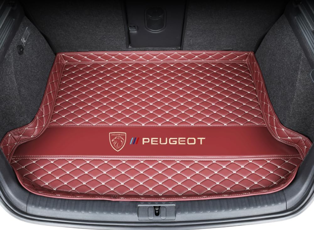 Kofferraum Schutzmatte Für Peugeot 3008 2011 2012 2013, Auto Abdeckung Pad Fracht Innen Zubehör Auto Kofferraummatte,Redstyle/ von JSYJCF