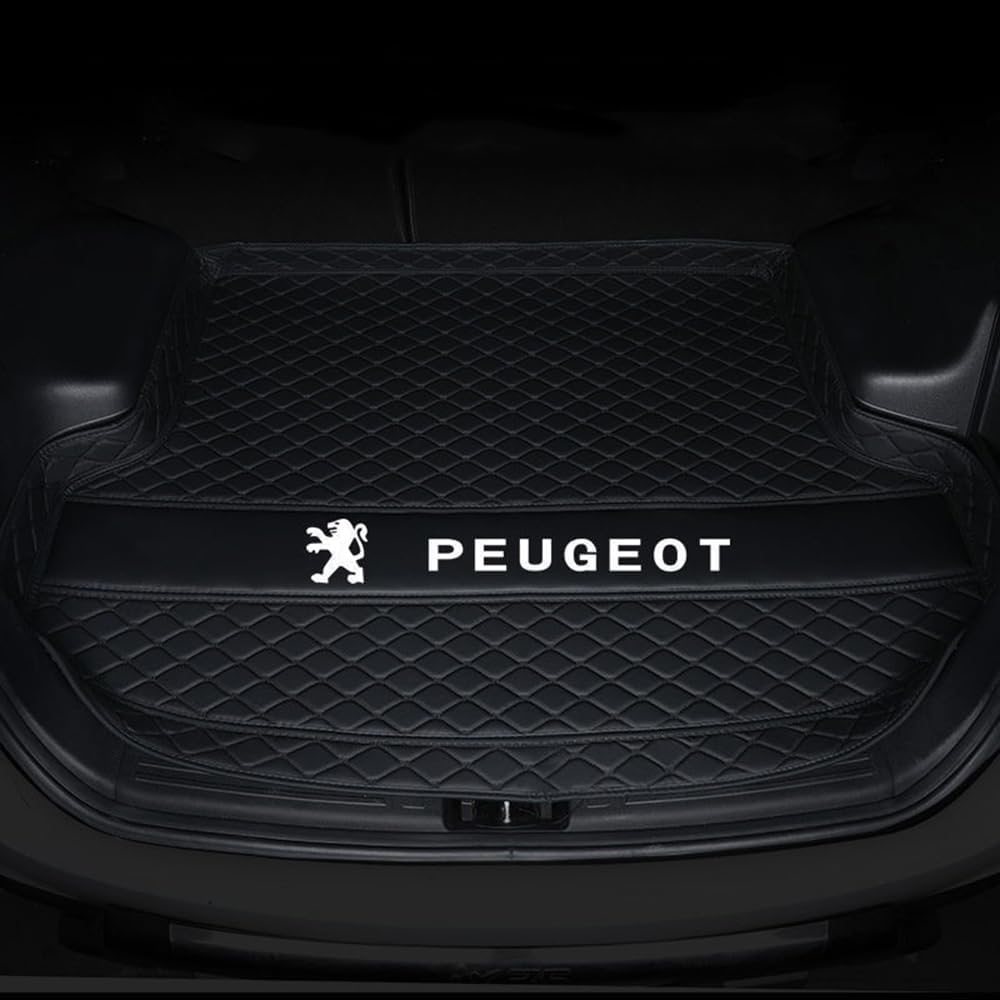 Kofferraum Schutzmatte Für Peugeot 308S 2015 2016 2017, Auto Abdeckung Pad Fracht Innen Zubehör Auto Kofferraummatte,Blackstyle/ von JSYJCF