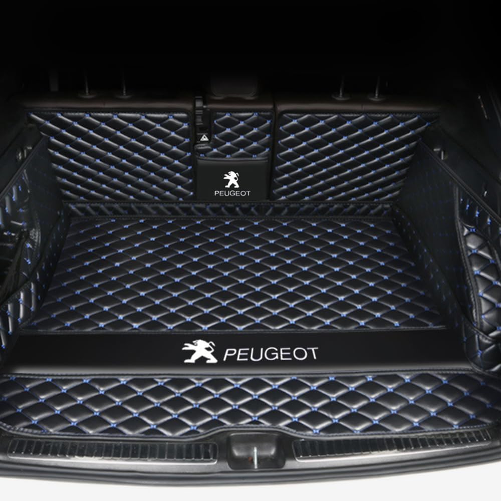Kofferraum Schutzmatte Für Peugeot 308S 2015 2016 2017, Auto Abdeckung Pad Fracht Innen Zubehör Auto Kofferraummatte,G/Blackblue von JSYJCF