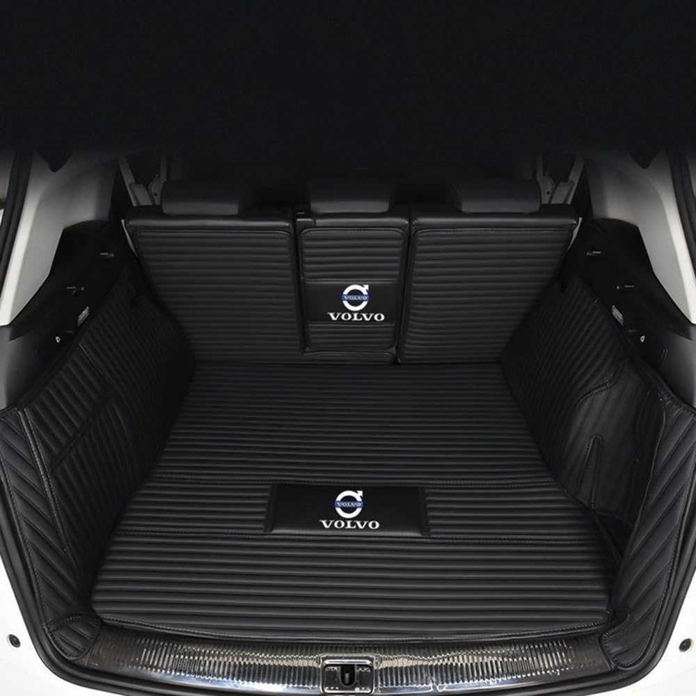 Kofferraum Schutzmatte Für Volvo XC90 5 Seats 2015-2020 2021 2022 2023 2024, Auto Abdeckung Pad Fracht Innen Zubehör Auto Kofferraummatte,D/Blackstyle von JSYJCF