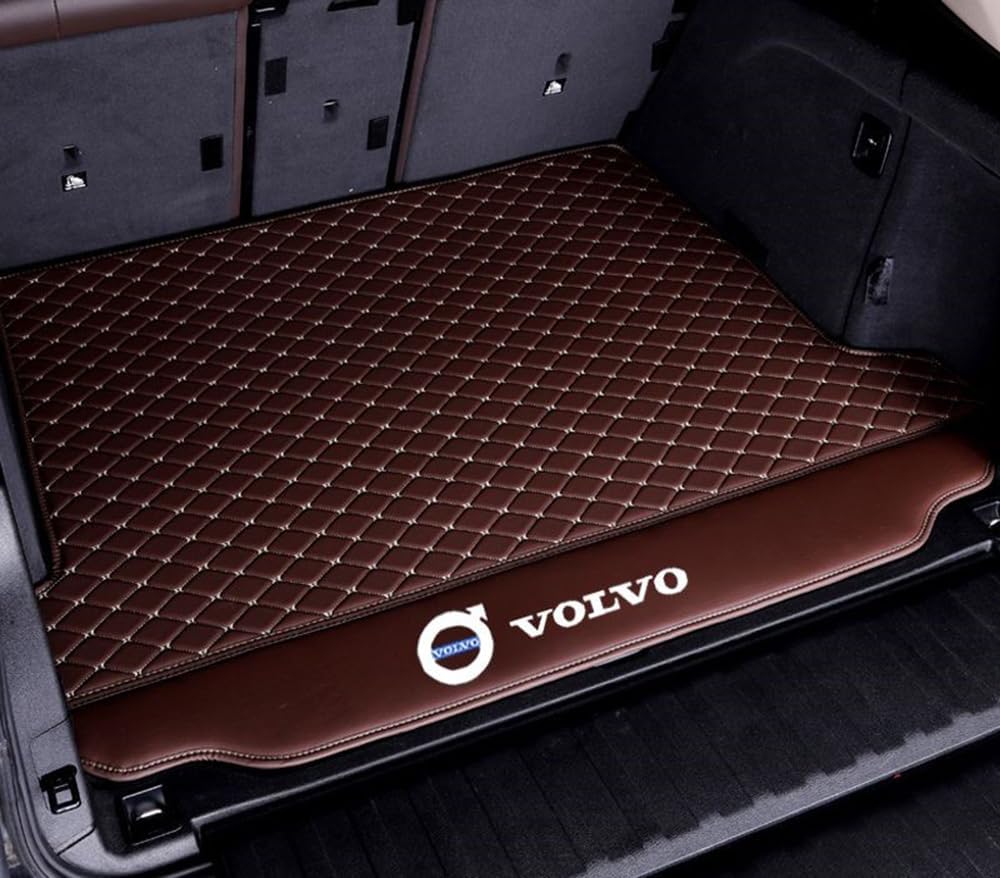 Kofferraum Schutzmatte Für Volvo XC90 7Seats (new energy) 2016+, Auto Abdeckung Pad Fracht Innen Zubehör Auto Kofferraummatte,Coffeestyle/ von JSYJCF