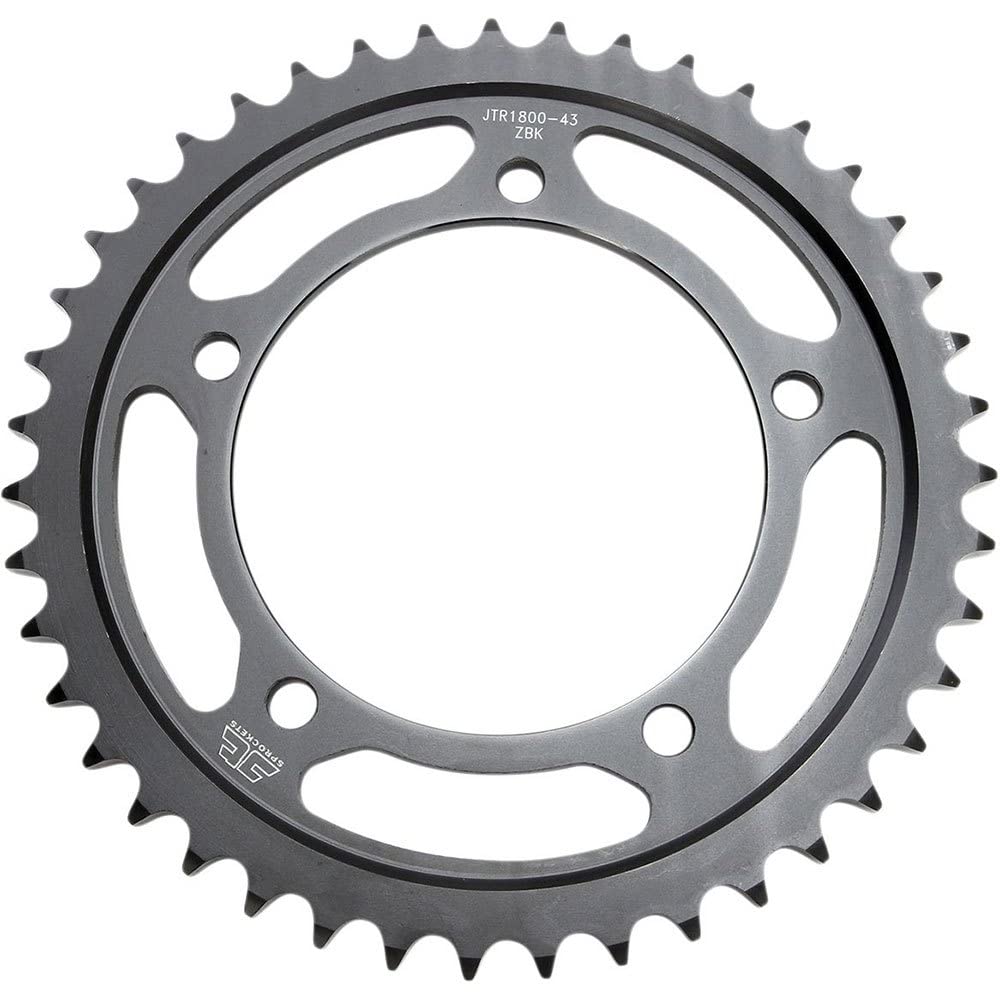 Corona a 43 denti in Acciaio nera JT Sproket JTR1800.43ZBK Passo 530 von JT Sprockets