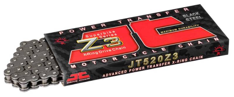 JT Chain JTC520Z3-120RL Black Steel 520Z3 120-Link Super Heavy Duty X-Ring Drive Chain von JT Sprockets