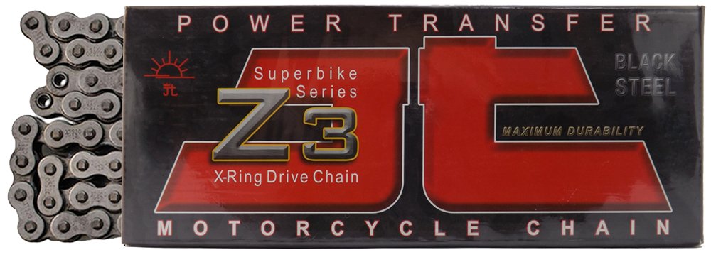 JT Chain JTC530Z3112RL (530 Serie) schwarzer Stahl, 112 Glieder, super strapazierfähige X-Ring Kette mit Verbindungsschloß von JT Sprockets