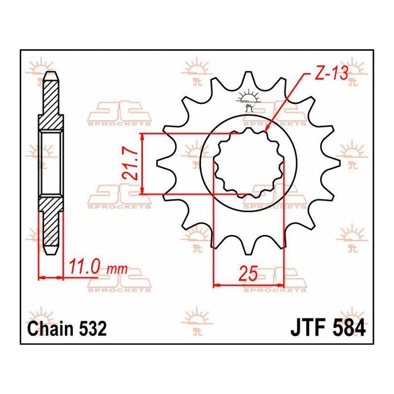 JT Kettenrad 16T 532 JTF584.16 von JT Sprockets