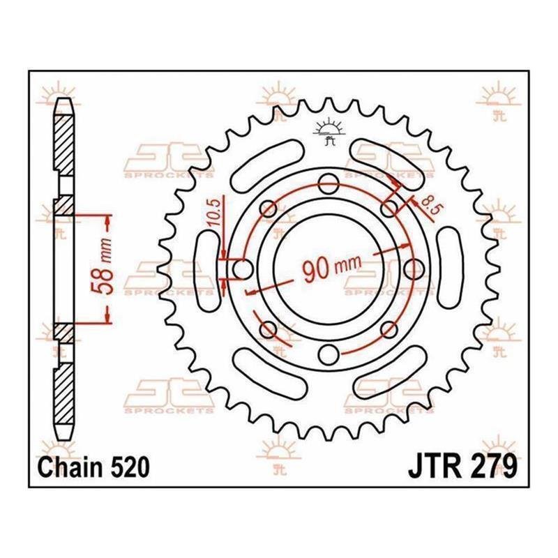 JT Kettenrad 33T JTR279.33 von JT Sprockets