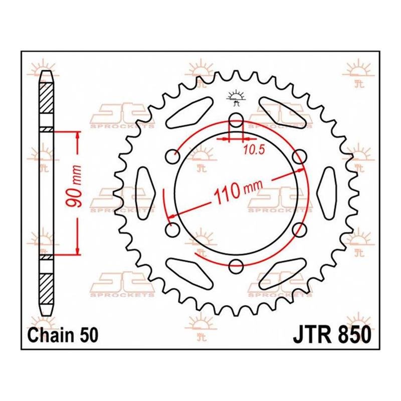 JT Kettenrad 34T JTR850.34 von JT Sprockets