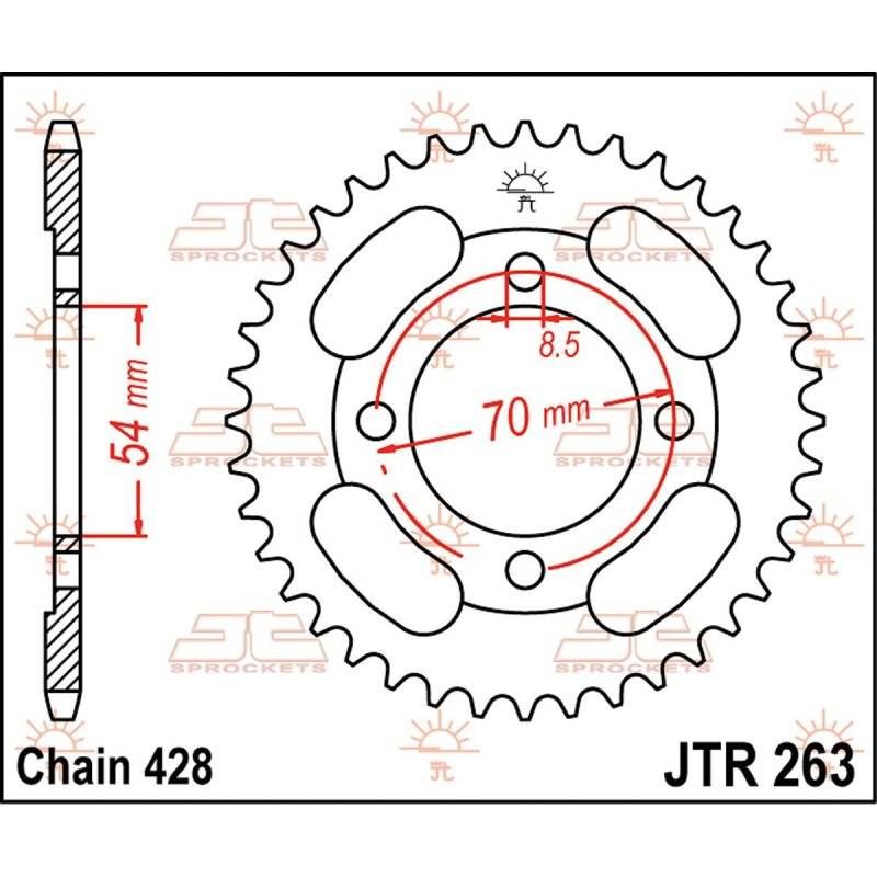 JT Kettenrad 36T 428 JTR263.36 von JT Sprockets