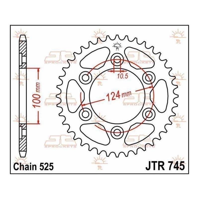 JT Kettenrad 37T 525 JTR745.37 von JT Sprockets