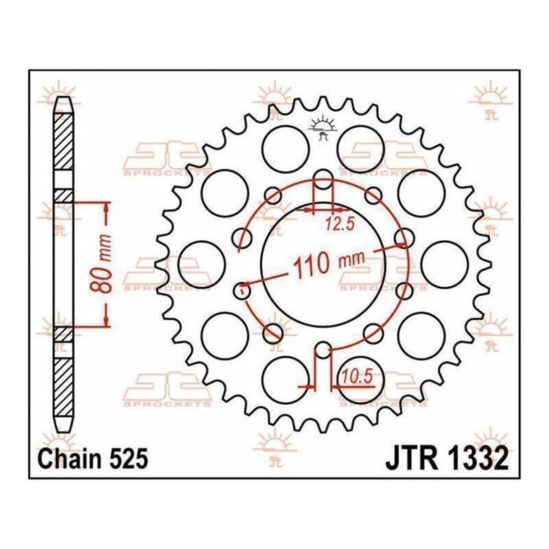 JT Kettenrad 38T JTR1332.38 von JT Sprockets