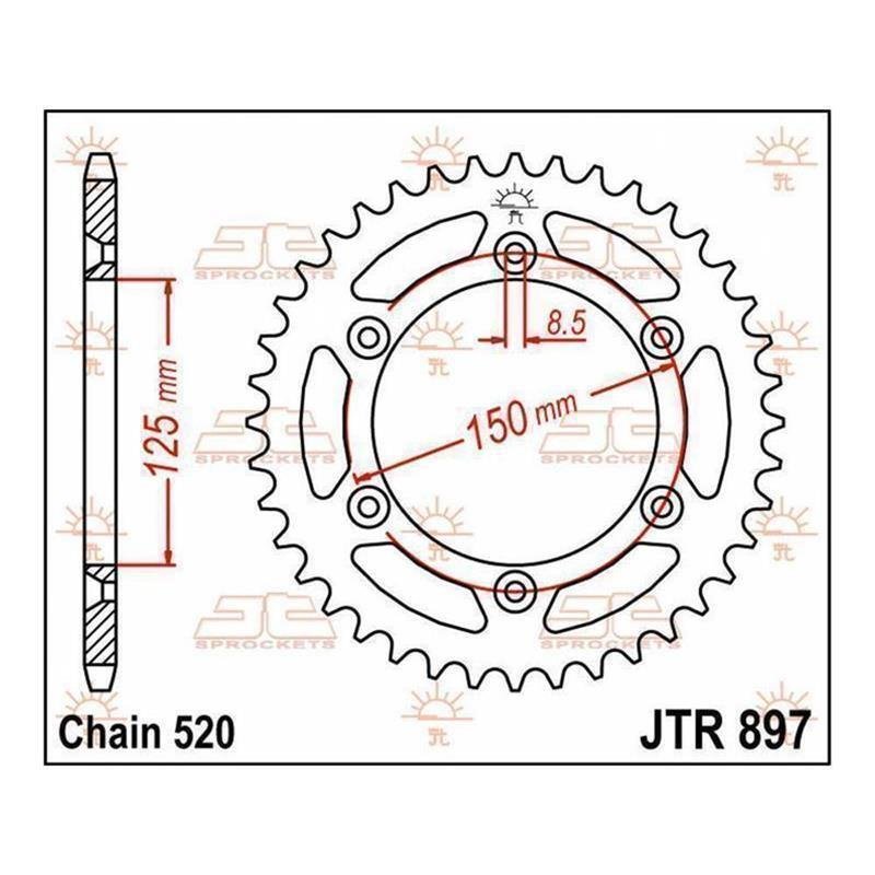 JT Kettenrad 38T JTR897.38 von JT Sprockets