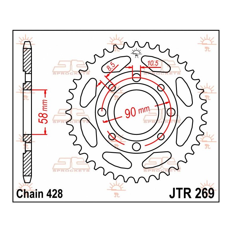 JT Kettenrad 39T 428 JTR269.39 von JT Sprockets