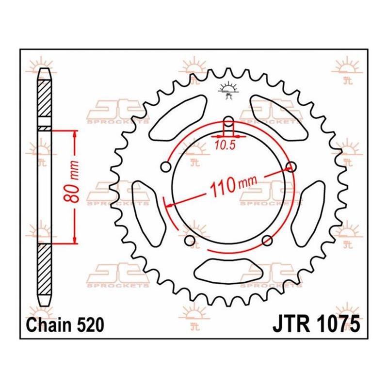 JT Kettenrad 39T 520 JTR1075.39 von JT Sprockets