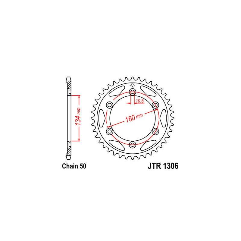 JT Kettenrad 40T 530 BLK JTR1306.40ZBK von JT Sprockets