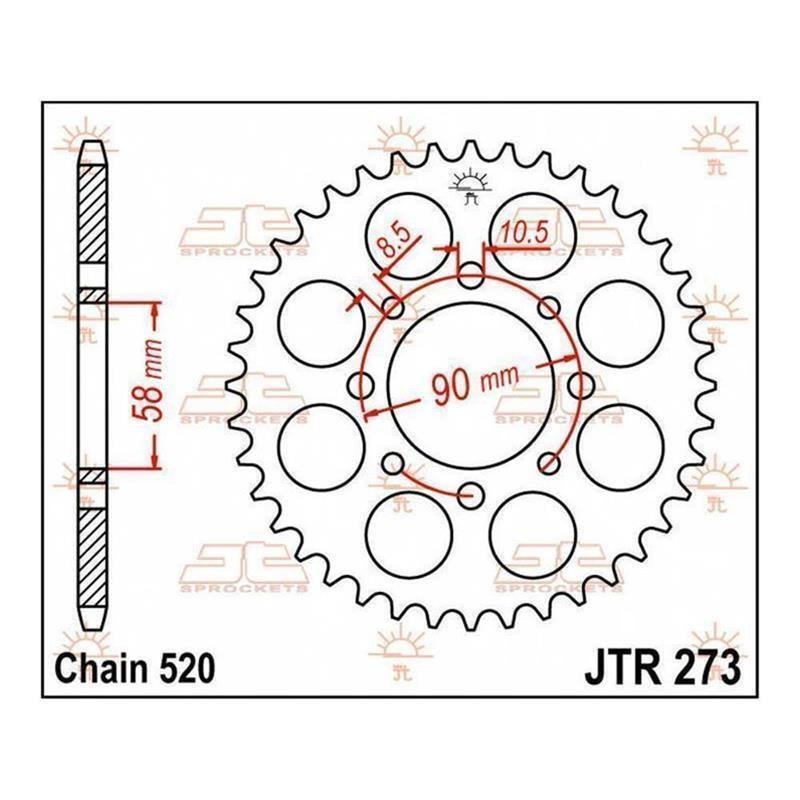 JT Kettenrad 41T 520 JTR273.41 von JT Sprockets