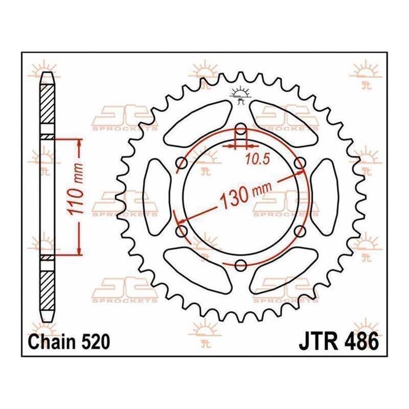 JT Kettenrad 41T 520 JTR486.41 von JT Sprockets