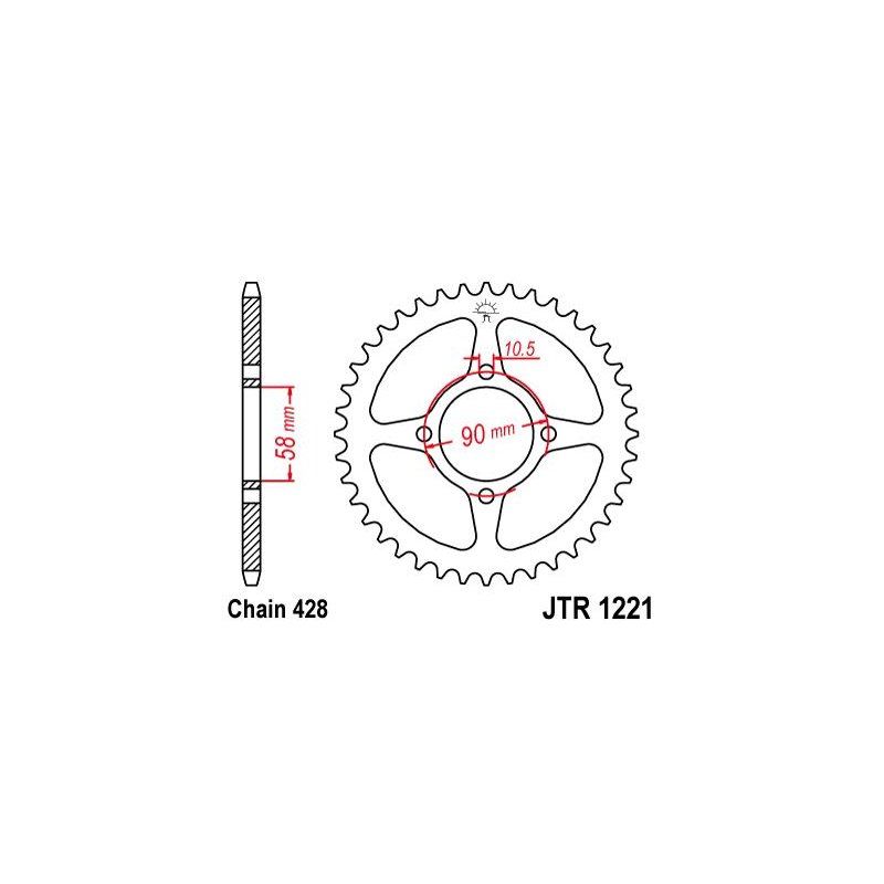 JT Kettenrad 428 42T JTR1221.42 von JT Sprockets