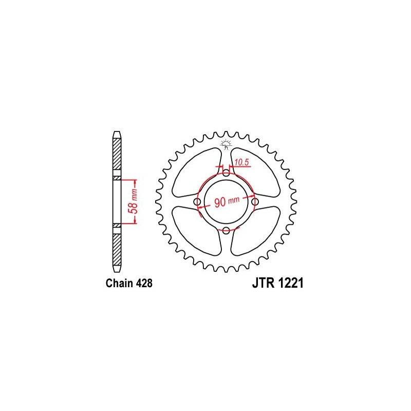 JT Kettenrad 428 45T JTR1221.45 von JT Sprockets