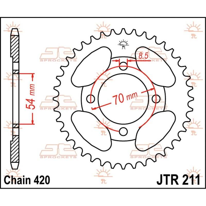 JT Kettenrad 42T 420 JTR211.42 von JT Sprockets