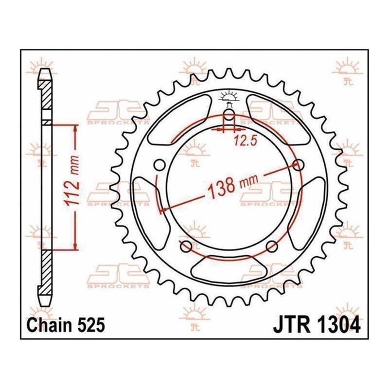 JT Kettenrad 42T 525 JTR1304.42 von JT Sprockets