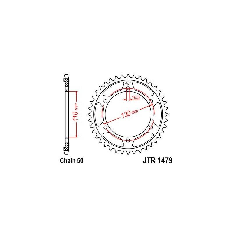 JT Kettenrad 42T 530 BLK JTR1479.42ZBK von JT Sprockets