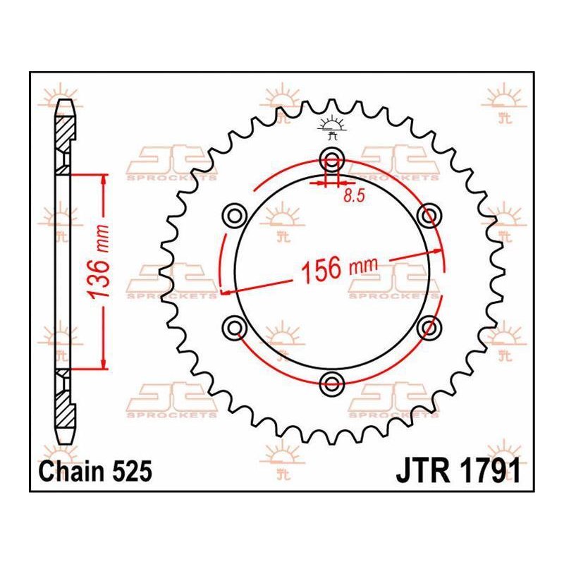 JT Kettenrad 42T JTR1791.42 von JT Sprockets