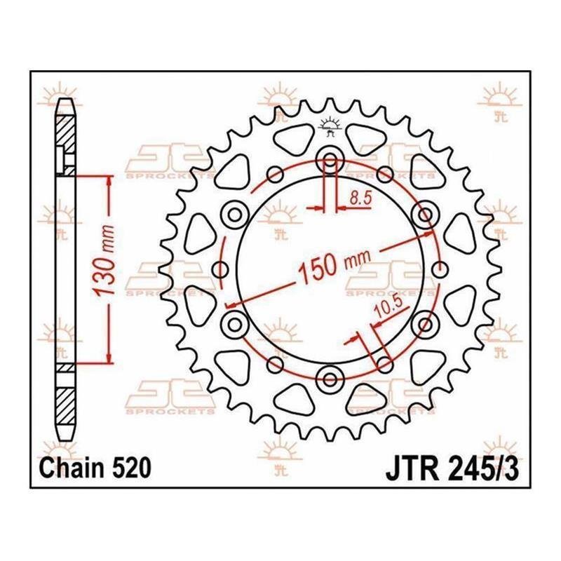 JT Kettenrad 43T 520 JTR245/3.43 von JT Sprockets