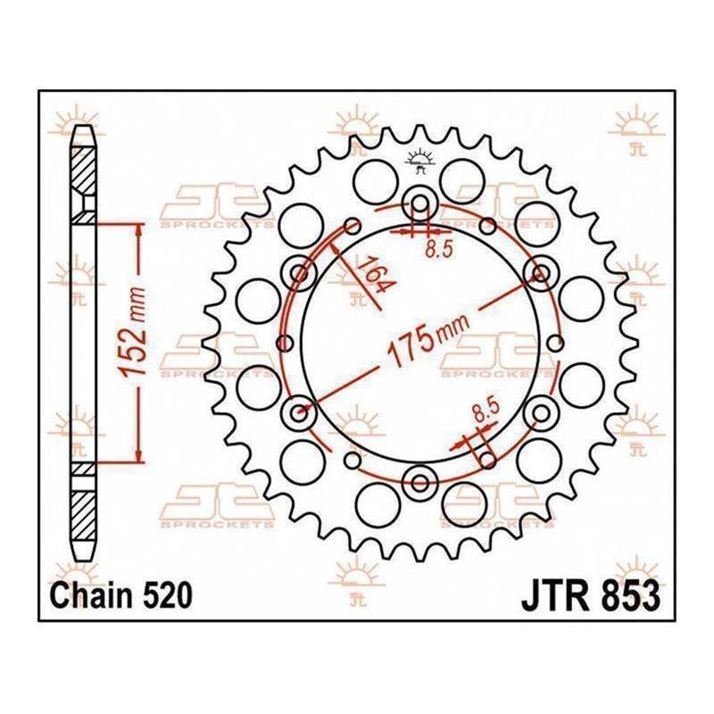 JT Kettenrad 43T 520 JTR853.43 von JT Sprockets