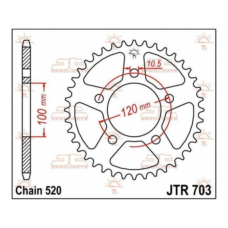 JT Kettenrad 44T 520 JTR703.44 von JT Sprockets