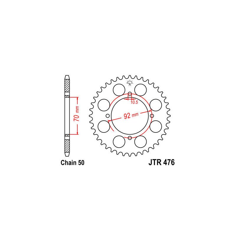 JT Kettenrad 45T JTR476.45 von JT Sprockets