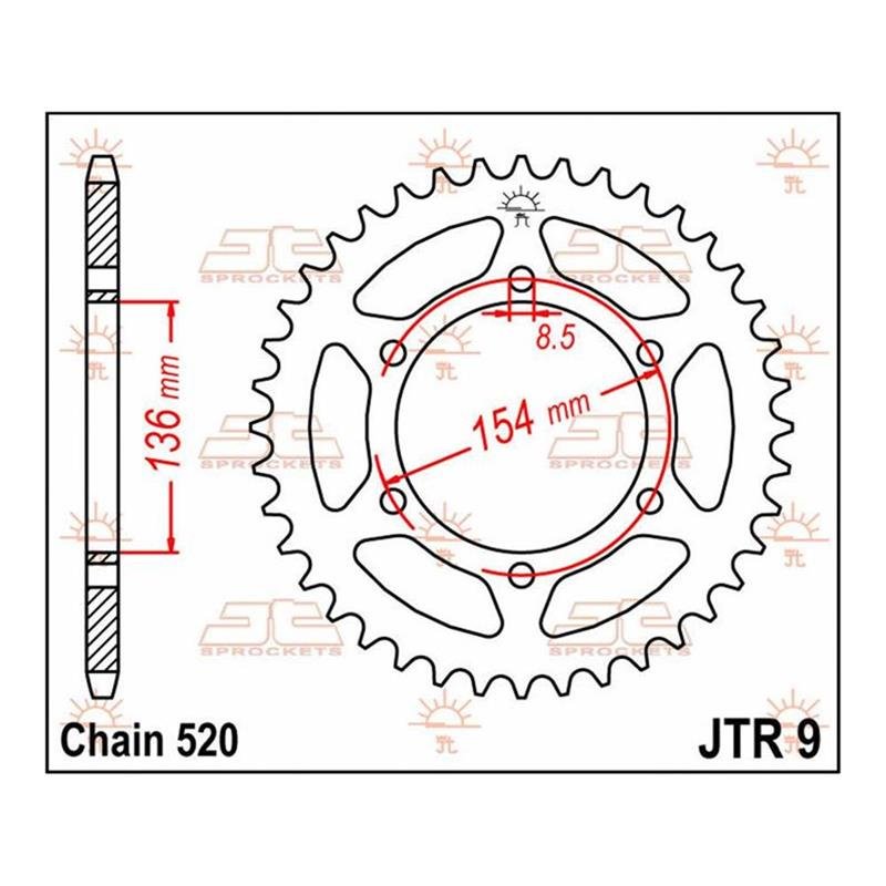 JT Kettenrad 47T 520 JTR9.47 von JT Sprockets