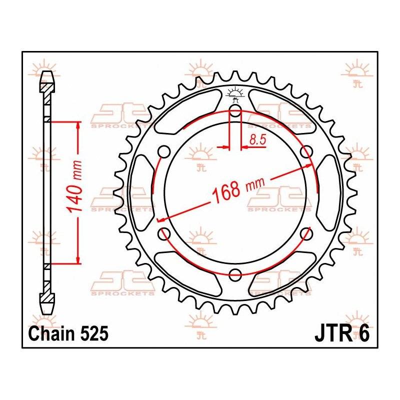 JT Kettenrad 47T 525 JTR6.47 von JT Sprockets