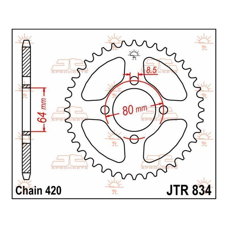 JT Kettenrad 48T JTR834.48 von JT Sprockets