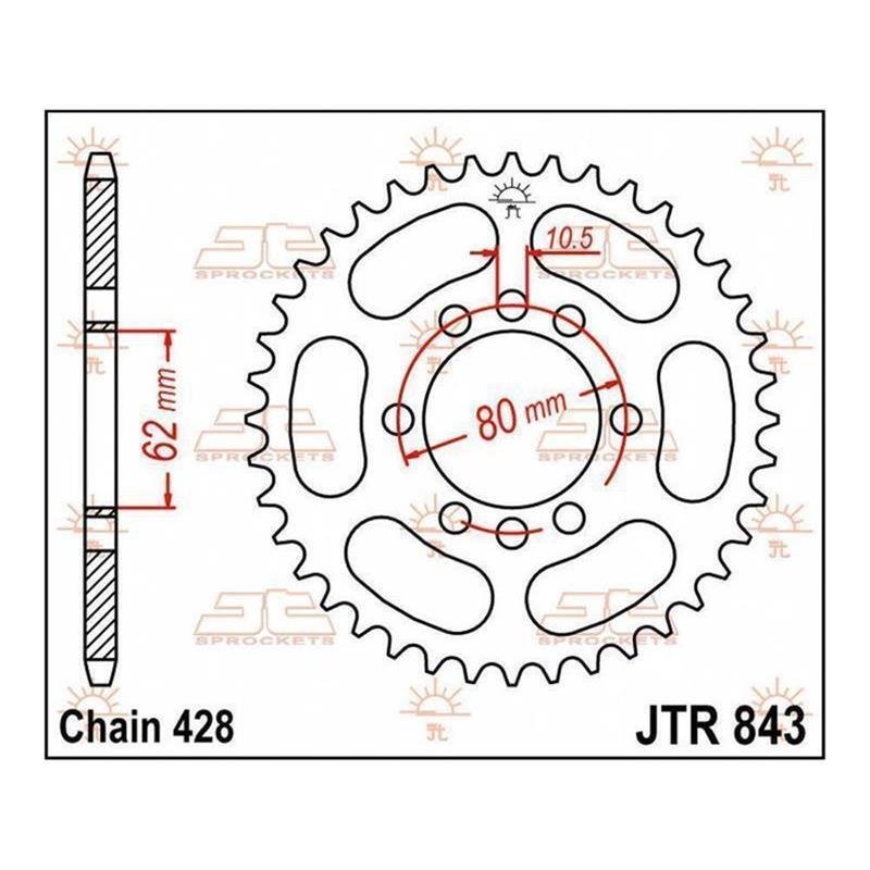 JT Kettenrad 49T 428 JTR843.49 von JT Sprockets