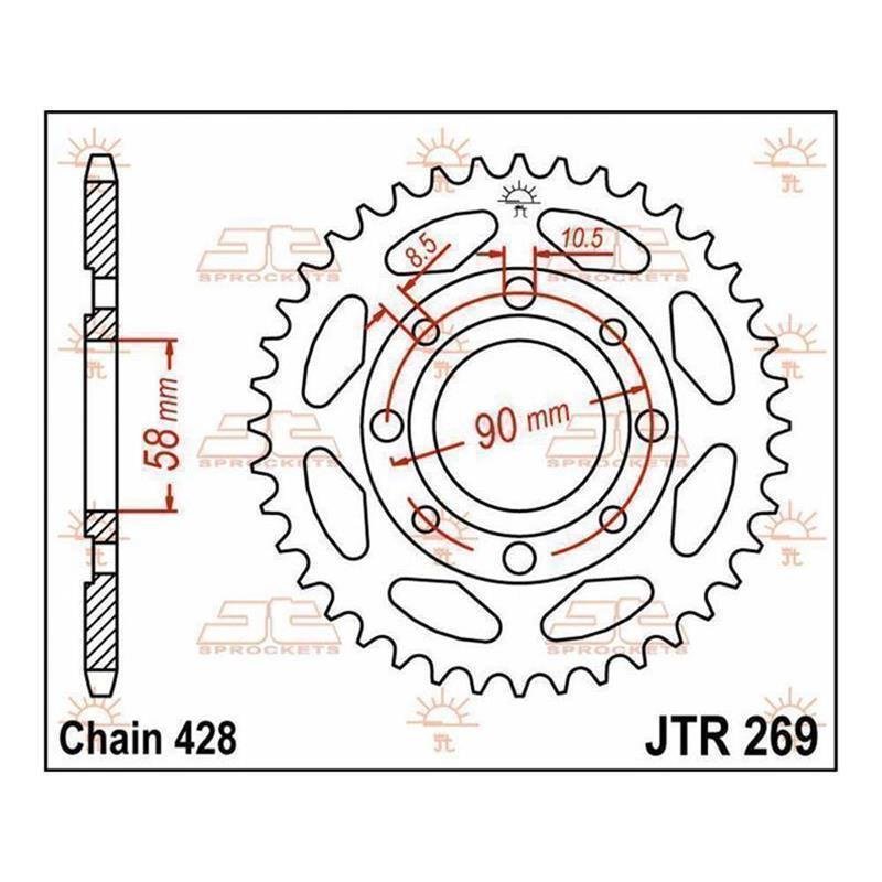 JT Kettenrad 49T JTR269.49 von JT Sprockets