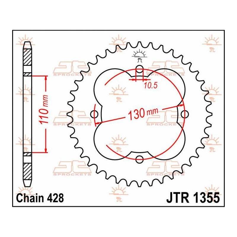 JT Kettenrad 50T 428 JTR1355.50 von JT Sprockets