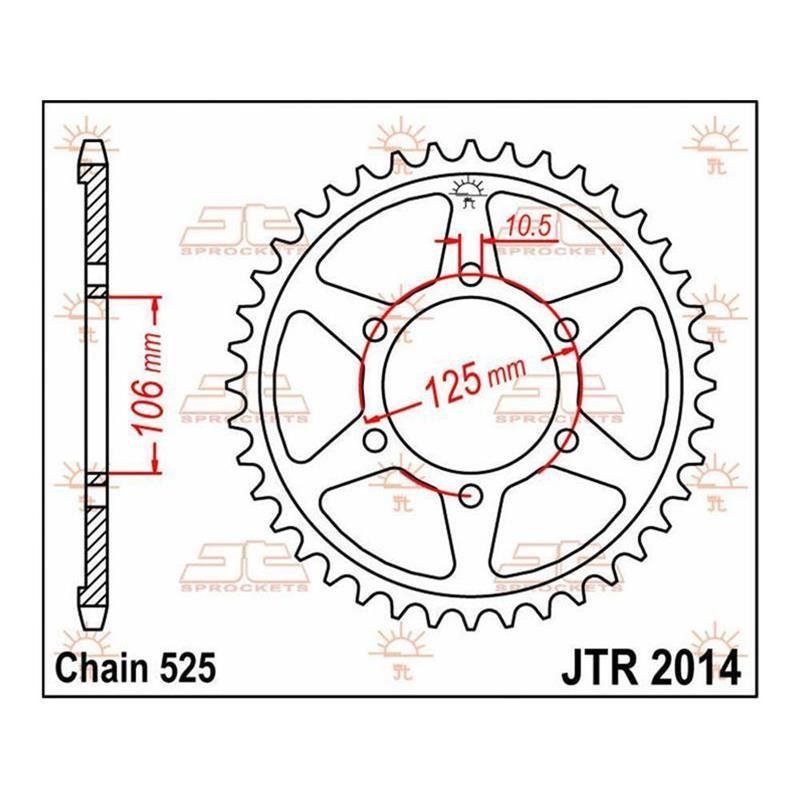 JT Kettenrad 50T 525 JTR2014.50 von JT Sprockets