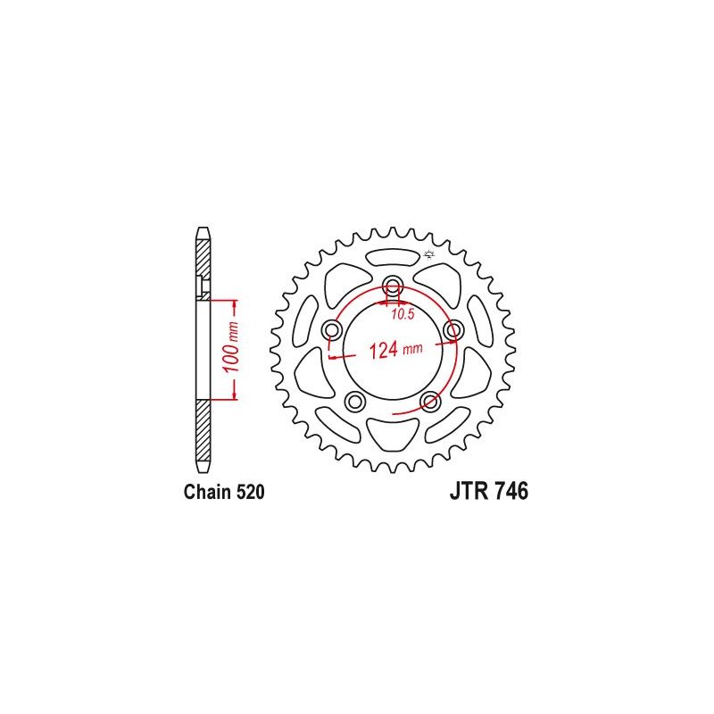 JT Kettenrad 520 46T JTR746.46 von JT Sprockets