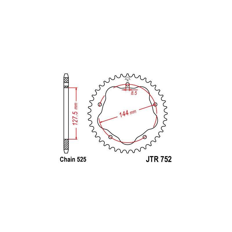 JT Kettenrad 525 41T JTR752.41 von JT Sprockets