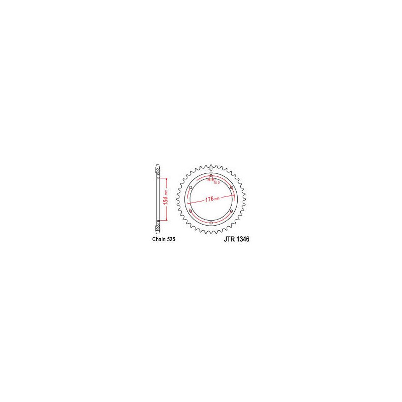 JT Kettenrad 525 43T JTR1346.43 von JT Sprockets